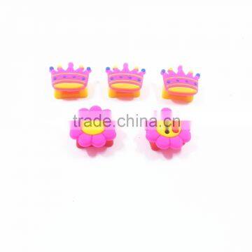 Girls Decoration Flower Princess Plastic Shoelace Jibbtz/assorted Colorful Soft Pvc Shoe Jibbtz for Promotional Gifts photo-2