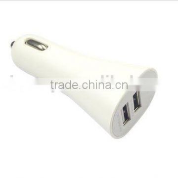 elegant and durable dual mini usb car charger with CE FCC ROHS certification