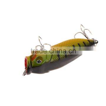 7cm 8.8g Popper Fishing Lure Hard Bait With Treble Hooks Fishing Tackle photo-3