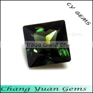 Square shape princess cut 152# artificial green tourmaline