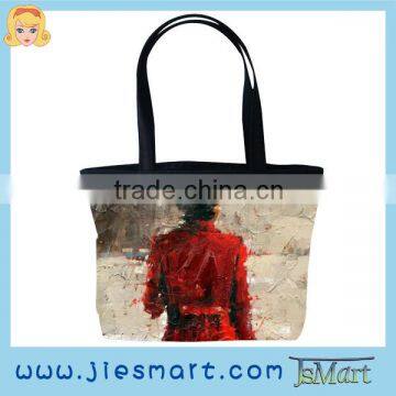 woman handbag artistic photo bag microfiber