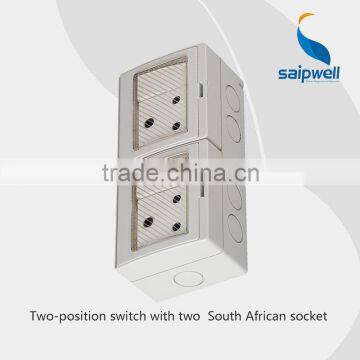 Waterproof Socket With Transparent Cover Waterproof Slide Switch(SP-2SAS)