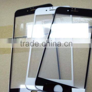 Anti-fall dust-proof 9H tempered glass screen protector for iPhone 7/7plus Silicone screen printing side screen protector