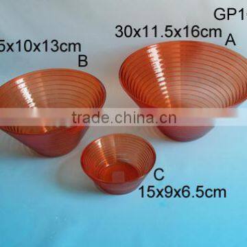 2016 new decorate design red glass bowl