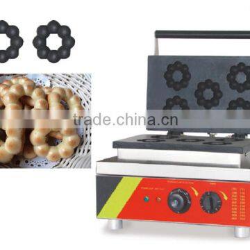 5pcs Commercial Use Non-stick 110v 220v Electric 7.5cm Flower Doughnut Machine