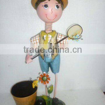 Metal Garden Decoration Furniture with flower pot