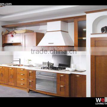 Simple Maple Solid Wood Kitchen Unit