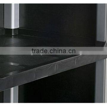 China 40"w Enclosed Bus Cart, 3 Shelves - Black