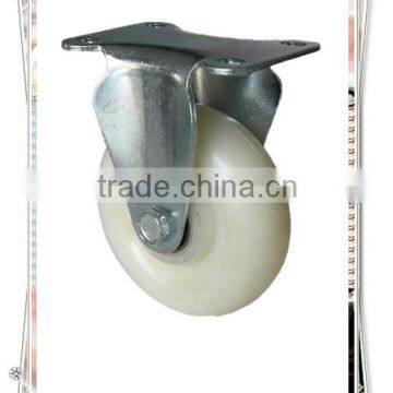 Good Quality Medium Duty Nylon Zinc Plate Rigid Caster Wheel