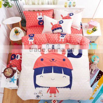 Lovely Girl Printed 100% Cotton Kids Bedding Set