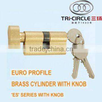 Euro Profile Brass Cylinder With Knob