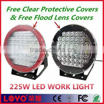 Hot sale high power Car Accessories 10inch Round offroad 225W Led Work Lights 4x4 225 watt working lamp