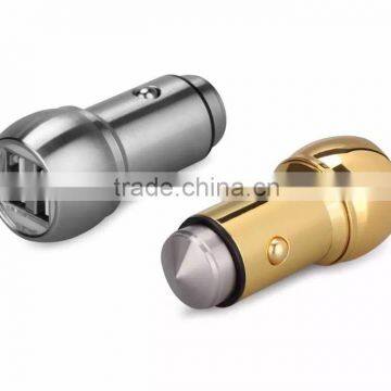 2015 new for tablet PC/cell phone dual usb outlet car charger multi usb port car charger