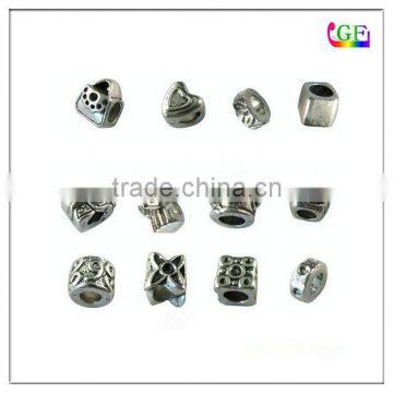 Custom metal big hole beads for bracelet