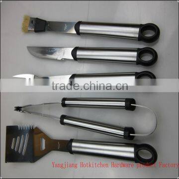 Hot-sell Stainless Steel 5pc Set With Aluminium Case BBQ Tool
