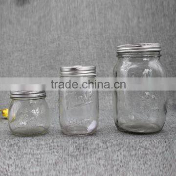 250ml 500ml 1000ml glass jar with cap