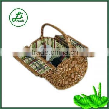 handcrafted willow child's picnic basket