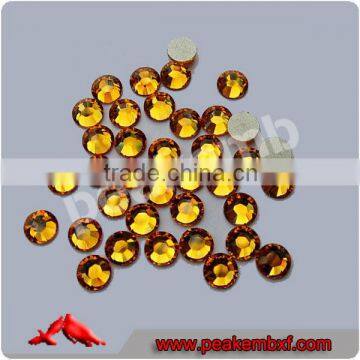 Bling Loose Rhinestone Topaz Gold Hot Fix Transfer