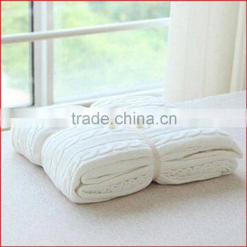 Thermal Natural 100% Cotton Knit Throw Blanket for Couch Bed photo-2
