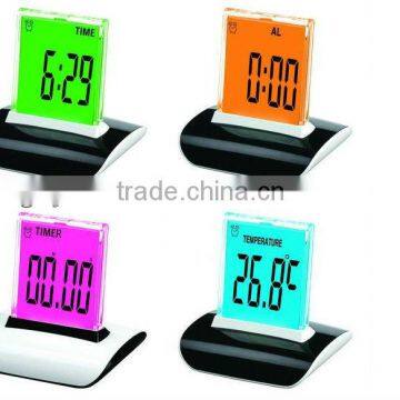 small colorful changeable digital alarm clock