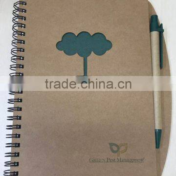 spiral note book with pen, spiral notebook hardcover