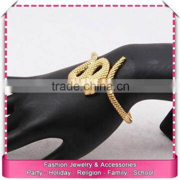 Snake shaped designer imitation gold ladies animal bracelet, wholesale snake chain bracelets