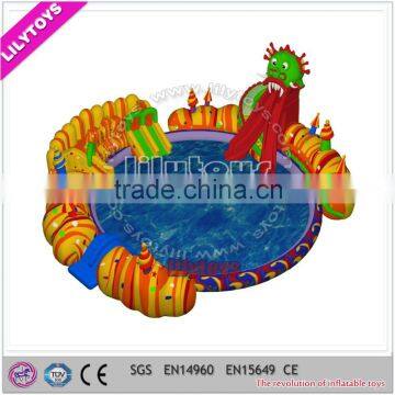 Aqua park Good quality inflatable dragon bouncer park