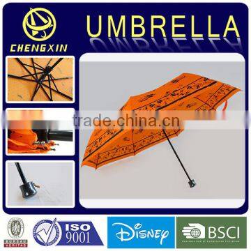 Professional orange shoppe fold umbrella