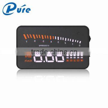 3" screen and multi-color design head up display plug and play system OBD II hud speed alarm warning system