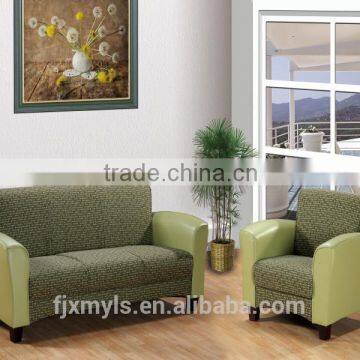 Contemporary fabric and pu living room sofa simple design living room sofa