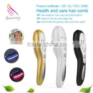 Hot selling ODM/OEM welcome electric hair growth comb with massage led color light treatment