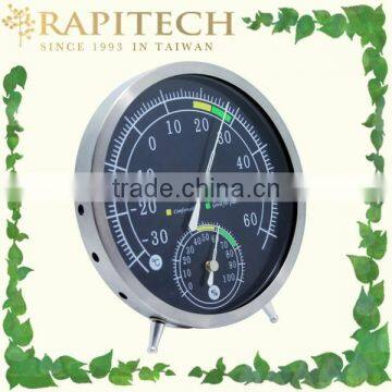 New Product Round Mounted Metal Thermometer Hygrometer