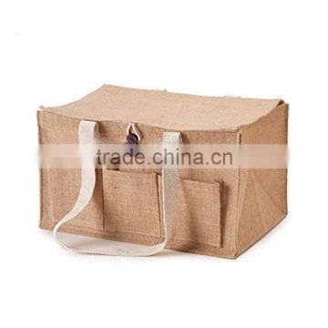 Hot sale recyclable durable lovely jute custom shopping bags