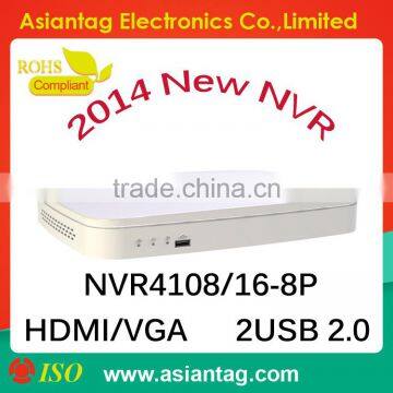 2014 New cheap mini onvif Dahua NVR 4108/4116-8P Poe support HDMI/VGA PTZ