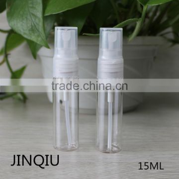 factory direct sale 15ML PET mini transparent spray bottle , nini plastic for deodorant