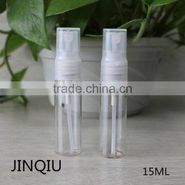 Factory Direct Sale 15ML PET Mini Transparent Spray Bottle , Nini Plastic for Deodorant