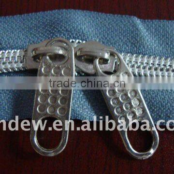 sliver teeth two way open-end nylon zipper