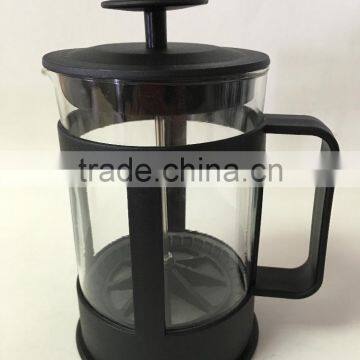 Plastic & Glass French Press (Black)