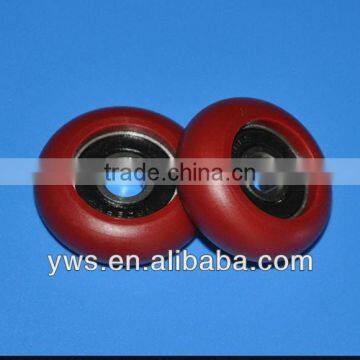 customized 8*29.6*8 mm plastic coated u groove bearing