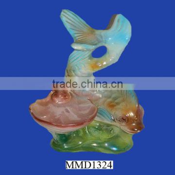 Porcelain Fish Bathroom Butler Soap Dish Towel Holder