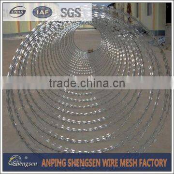 good quality low price military concertina galvanized razor barbed wire