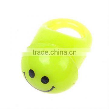 Color Changing LED Flashing Ring with Smile Face Yellow