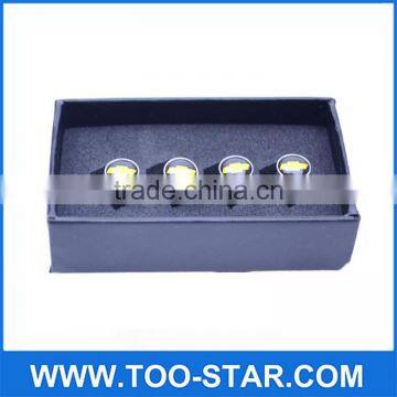 Silver Chrome Auto Car Wheel Tire Air Valve Caps Stem Cover Chevrolet Emblem photo-2