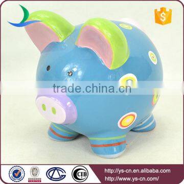 YScb-1 Wholesale Hand Paint Ceramic Piggy Bank for Kids photo-3
