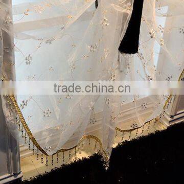 Charming Mediterranean Style Girl's Bedroom Romantic Floral Tulle Voile Door Window Sheer Curtain photo-3