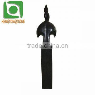 Modern Art Black Marble Abstract Statue photo-2