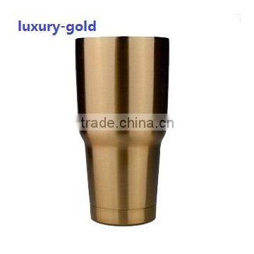 30oz luxury gold color 304# double wall stainless steel drinking cup