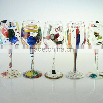 500ml Custom Hand Painted Glass Mug Hand Drawing Crystal Mug Handpaited Glass Goblet photo-2