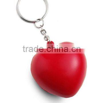 PU heart ball with keyring