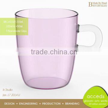 Hand Blown Personalized Single Wall Fancy Borosilicate Glass Tea Mug photo-5